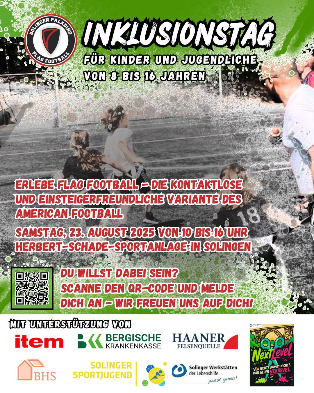 BHS Solingen e. V. | INKLUSIONSTAG beim Football